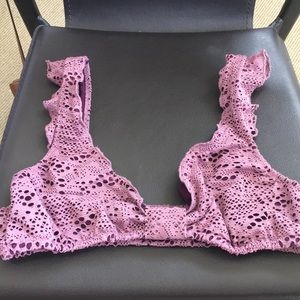 Two tone purple bikini top